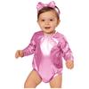 Tuta Fotografica per Compleanno Bambina Piccola: Completo Metallico Lucido a Maniche Lunghe con Bottoni a Pressione Facili e Set Fascia con Fiocco