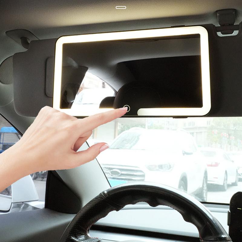 Samochodowy wizjer przeciwsłoneczny Lusterko kosmetyczne Wizjer przeciwsłoneczny Lusterko samochodowe Lusterko wsteczne Osłona przeciwsłoneczna Lusterko kosmetyczne Lusterko kosmetyczne Z 3 trybami oświetlenia