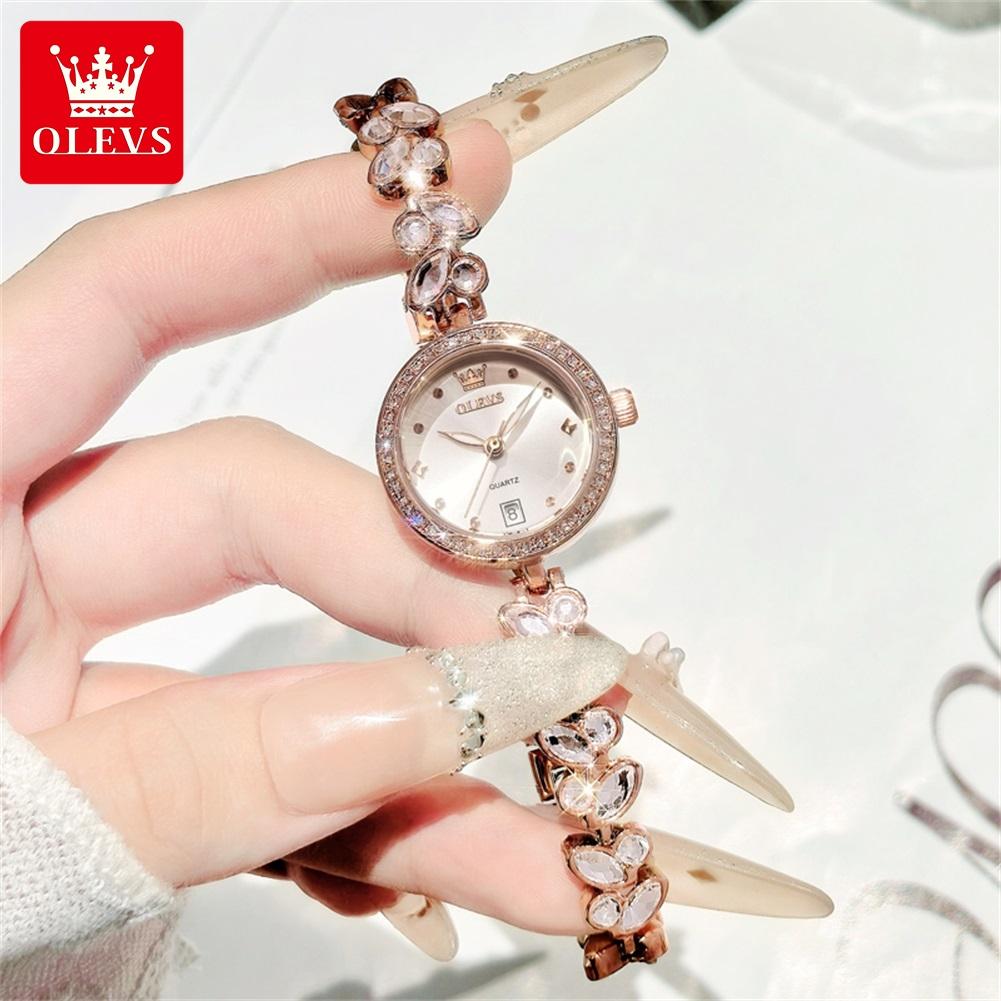 OLEVS 5679 Women Watches Fashion Elegant Quartz Watch Waterproof Luminous Ladies Date Watch Girls Gift Box Original Brand Reloj