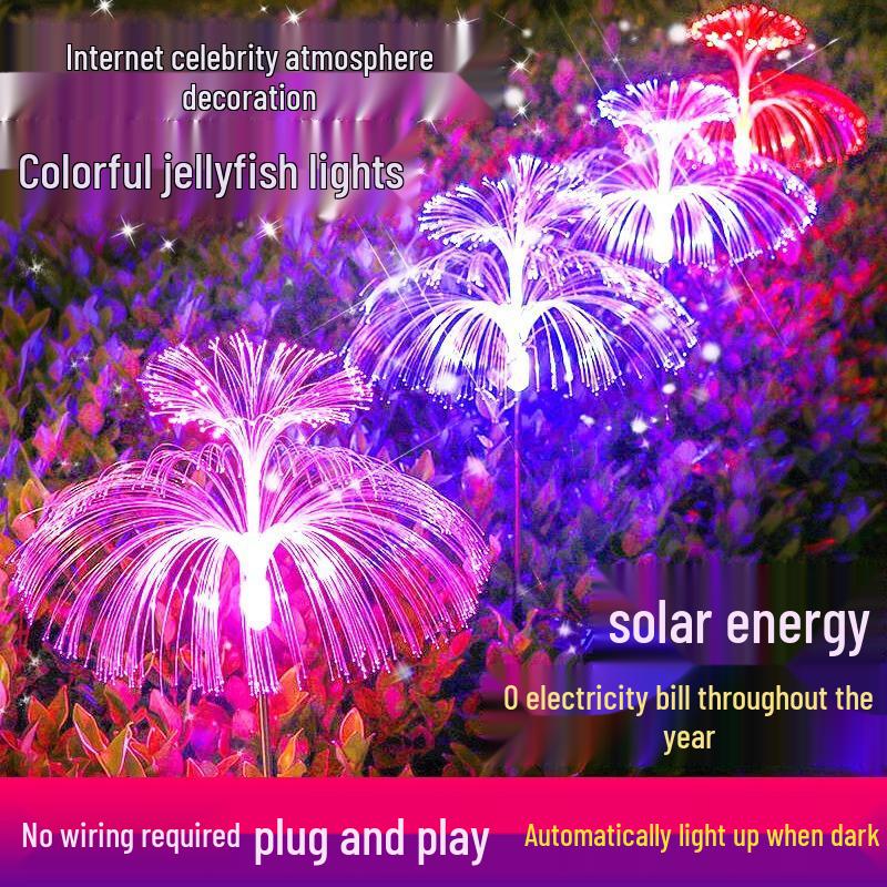 Solar Jellyfish Garden Landscape String Lights - Colorful Decorative Lawn & Courtyard Lighting
