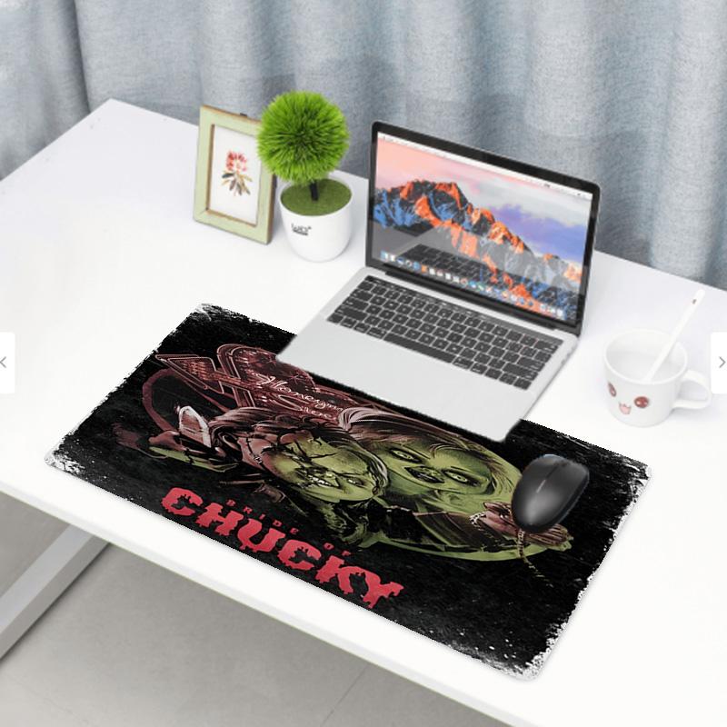 Bride of Chucky Print Mouse Pad, Anti‑Slip Desktop keyboard Mat, for PC Laptop Gaming Working Daily Use, Cool Festival Surprise Gift