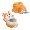 Animal Flower Pot Cat Dog Succulents Pots Resin Planter with Drainage Hole for Succulents Home Office Desk Decoration