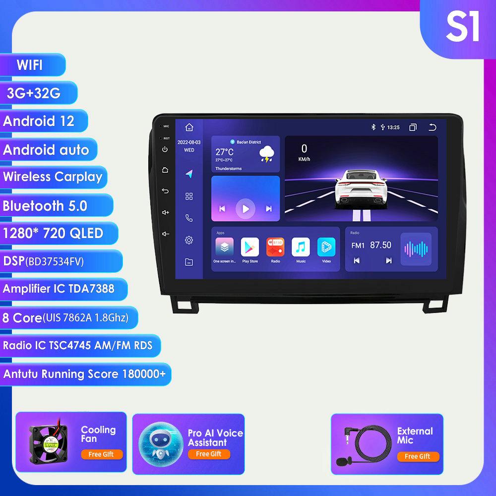 

Hizpo 9-дюймовое головное устройство 2Din Автомобильный Android-радио Мультимедийный плеер для Toyota Tundra Sequoia 2 Din Авторадио Видео GPS Navi WiFi Carplay 4G DSP DVR Cam S1 8Core 3G 32G AI