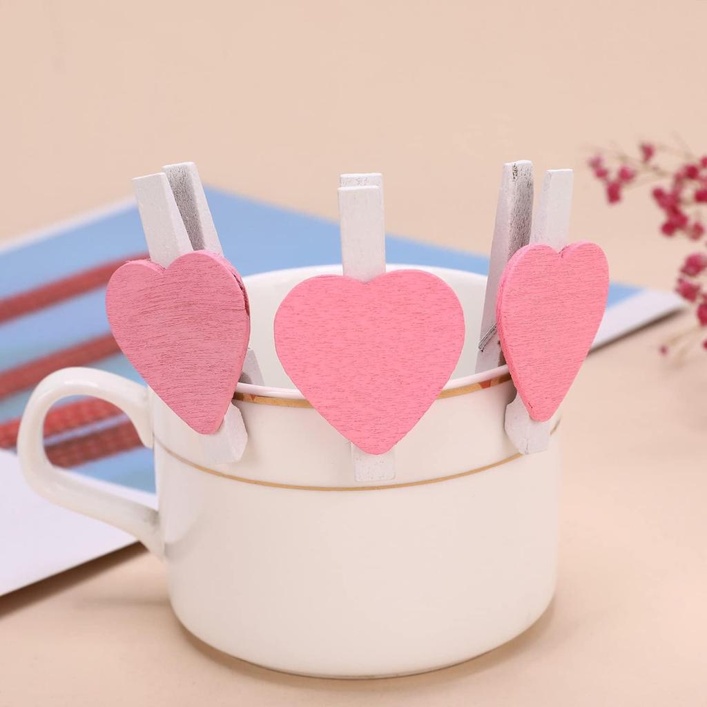 48pcs Small Clothes Pins Baby Shower Clothespin Favors - Clothespins for Crafts Photos Wooden Paper Picture Clips Little Clothes Pins for Hanging