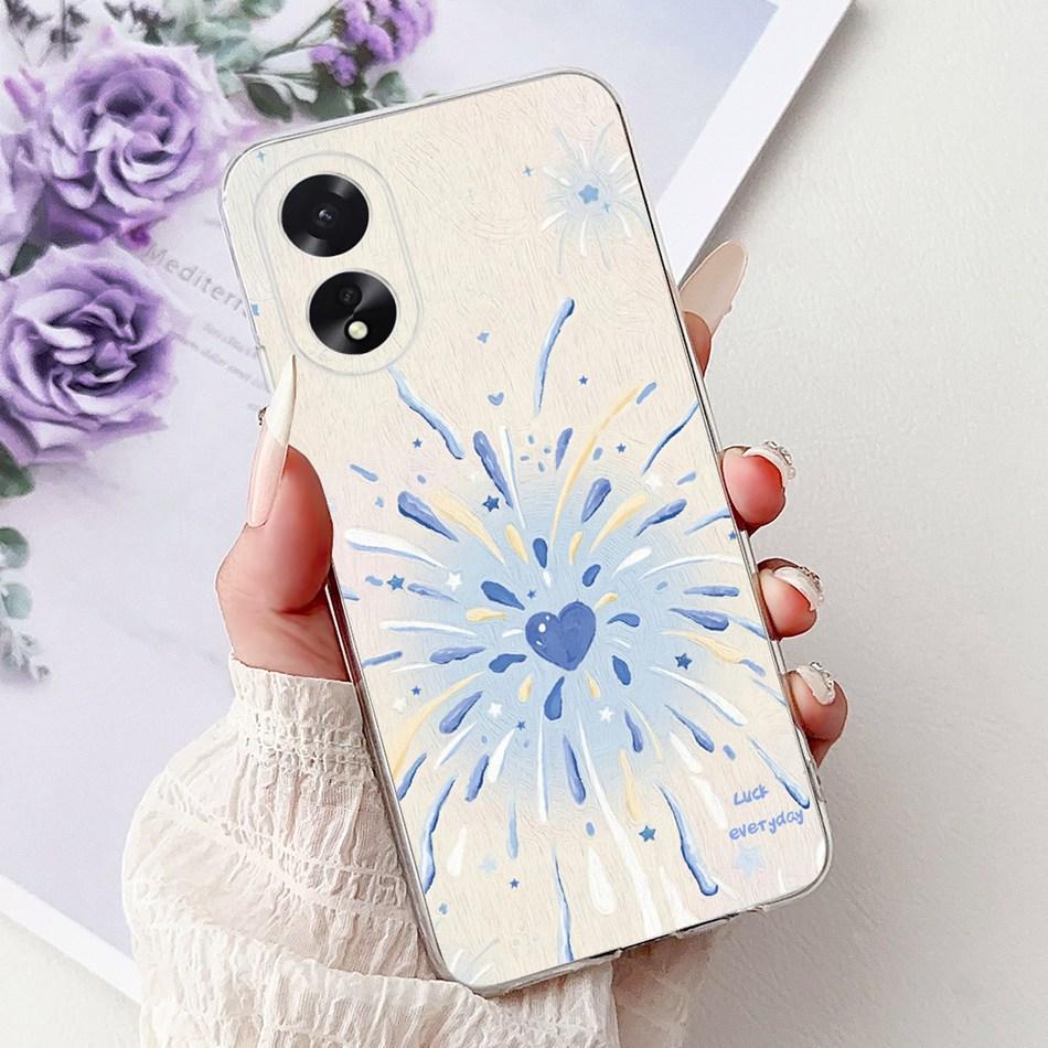 For OPPO A18 A38 CPH2579 CPH2591 Elegant Floral Butterfly Phone Case For Oppo A18 A38 4G Soft Silicone TPU Cases