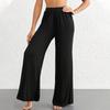 Women's Fashionable Casual Home High,waisted Wide,leg Trousers With A Flowing Drape.