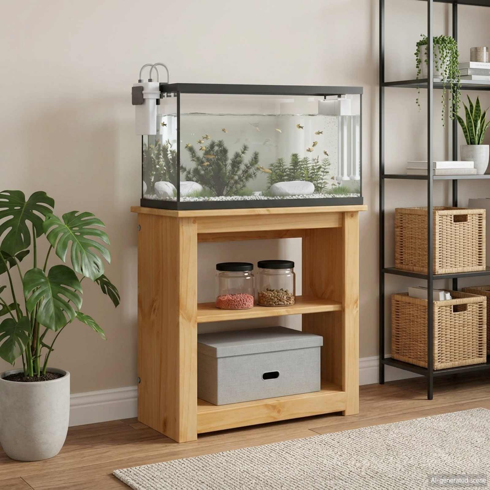 Aquarium Unterschrank PANAMA Braun 60 x 30 x 60 cm 150 kg