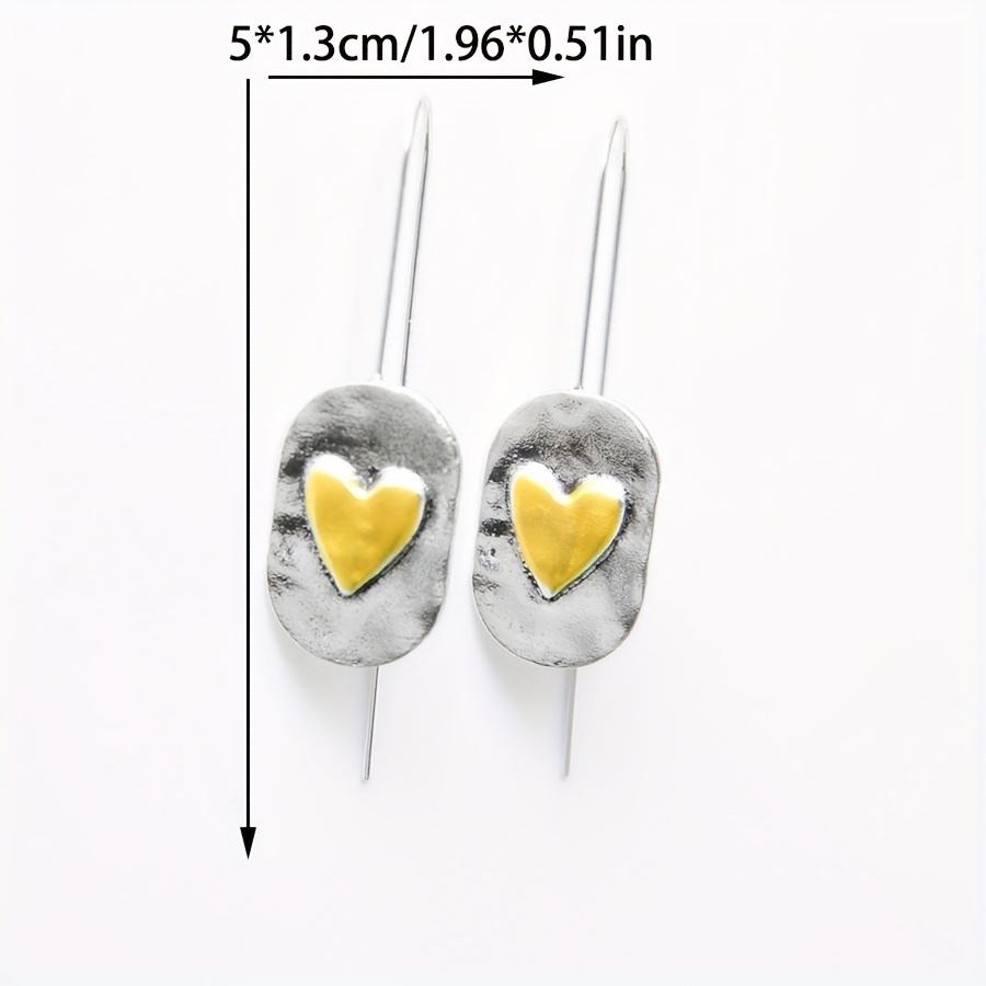 Boucles d'oreilles pendantes en forme de cœur de style ethnique bohème vintage, uniques, pour le quotidien et les voyages, bijoux romantiques, accessoires durables