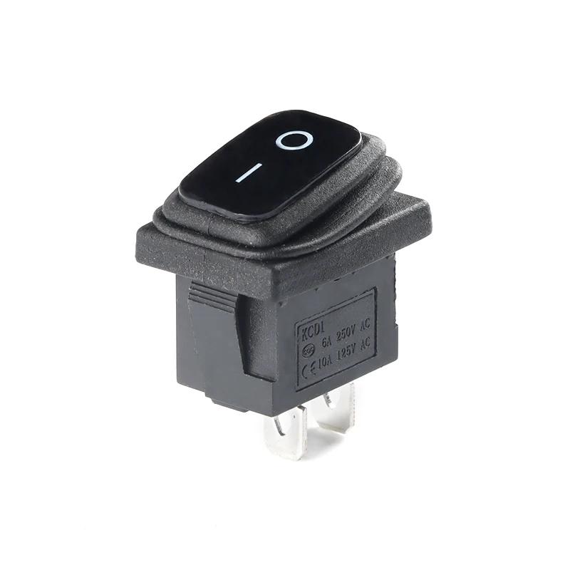 

1PCS/lot KCD1 Marine Auto Boat Toggle Rocker Switch 10A 125V 250V AC Sealed Waterproof ON/OFF Power Mini Toggle Switch чорний