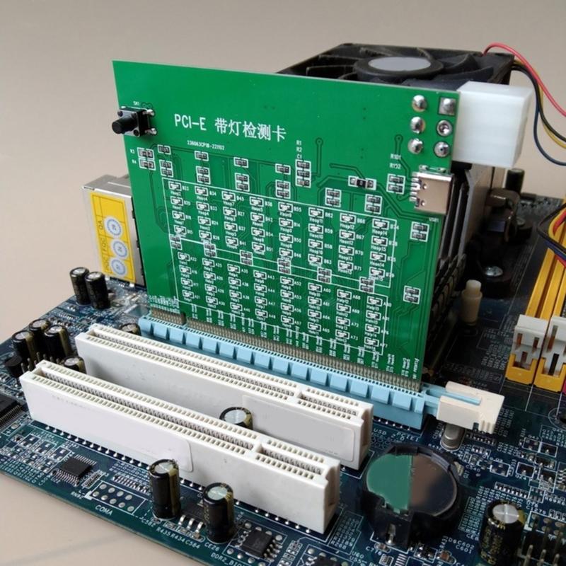PCIE 16X Slot Diagnostic Card 16X Slot Tester With LED Indicators For Desktop Computer Hardware Testing Troubleshooting