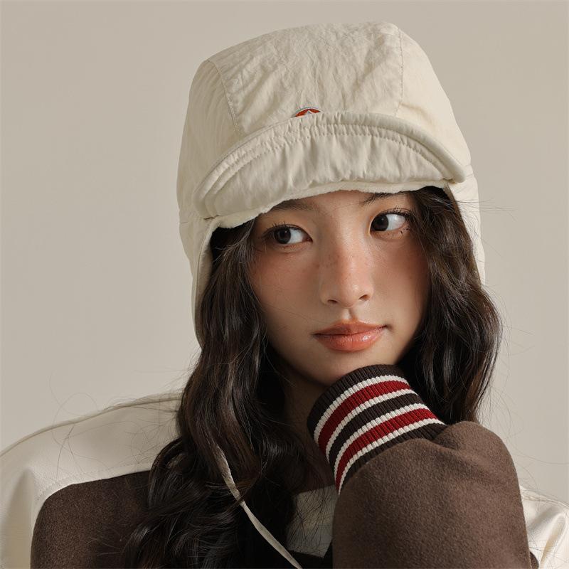 Trendy casual versatile retro simple cold ear protection hat waterproof windproof outdoor snow hat