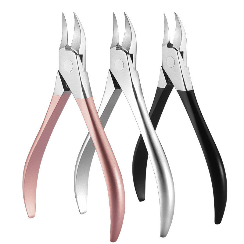 Custom Cuticle Nippers Silver/Black/Rose Gold Stainless Steel Ingrown Nail Nipper