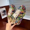 Women's Casual Sneakers Painted Graffiti Lace Up Sports Shoes for Women Flat Ladies Running Shoes Fashion New