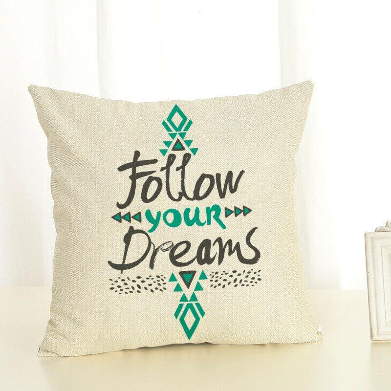 Throw Pillow Covers Case Pink Sweet Series Printed Letter Decorative Pillowslips