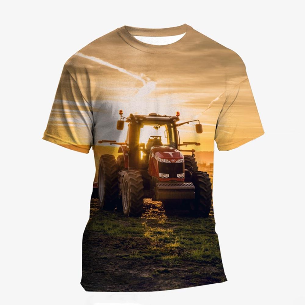 3D Printed New Tractor T Shirt Fashion Kids Cool Streetwear Hip Hop Funny T-shirt Men Women Funny Short Sleeve Summer Tops