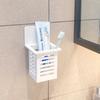 Wall Mounted Toothbrush Toothpaste Holder Case Tooth Storage Rack Organizer Toothbrush Shelves Drain Rack Bathroom Accessories