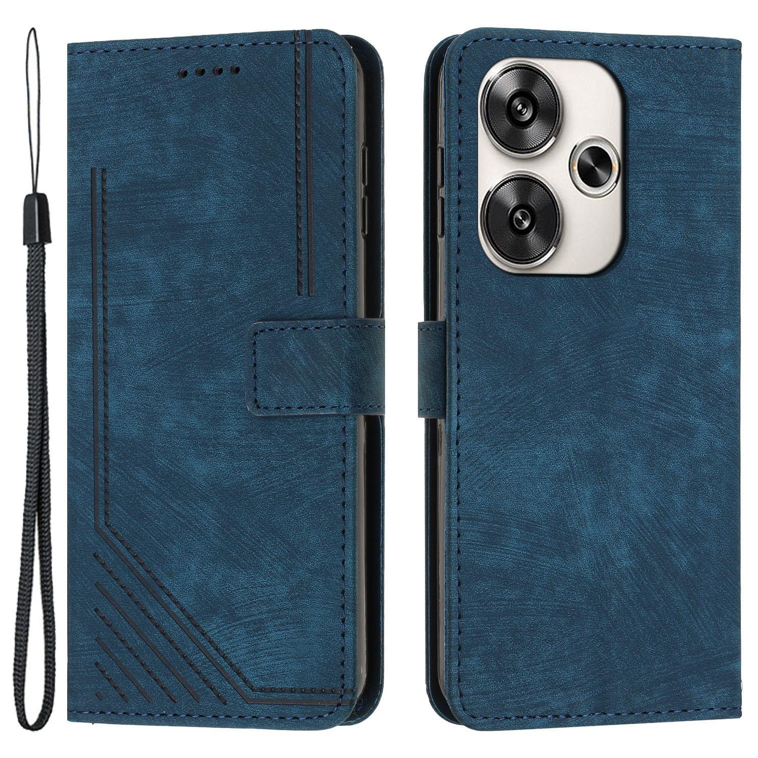 

For Xiaomi Redmi Turbo 3 5G/Poco F6 5G Shockproof Case Imprinted PU Leather Wallet Phone Shell E