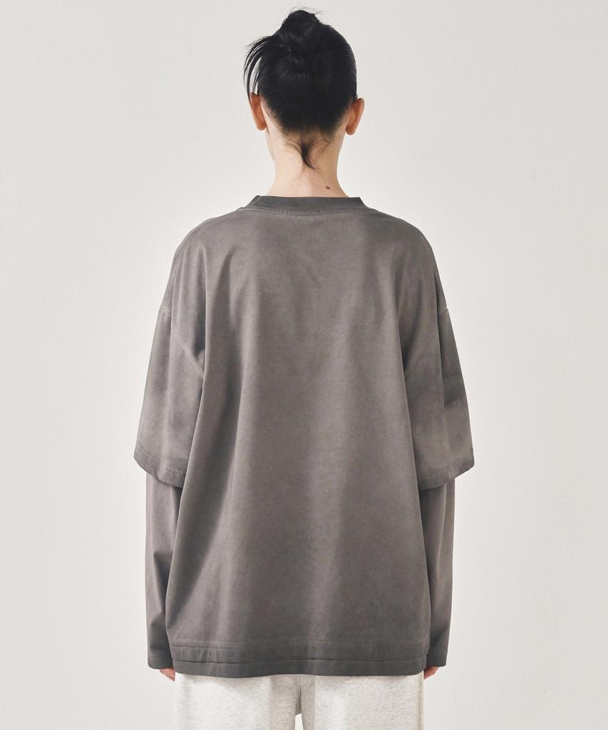 Nigaennikol Nicole Destroyed Layered Long Sleeve Top_Gray
