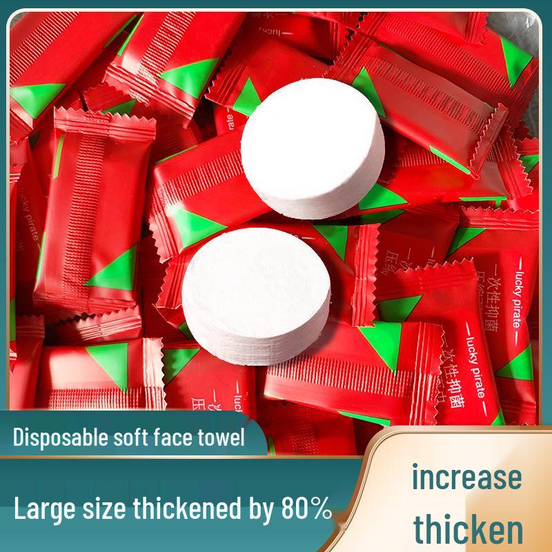 Compact Thickened Travel Towel: Portable, Disposable, Lint-Free for Bath & Face Wash As Shown