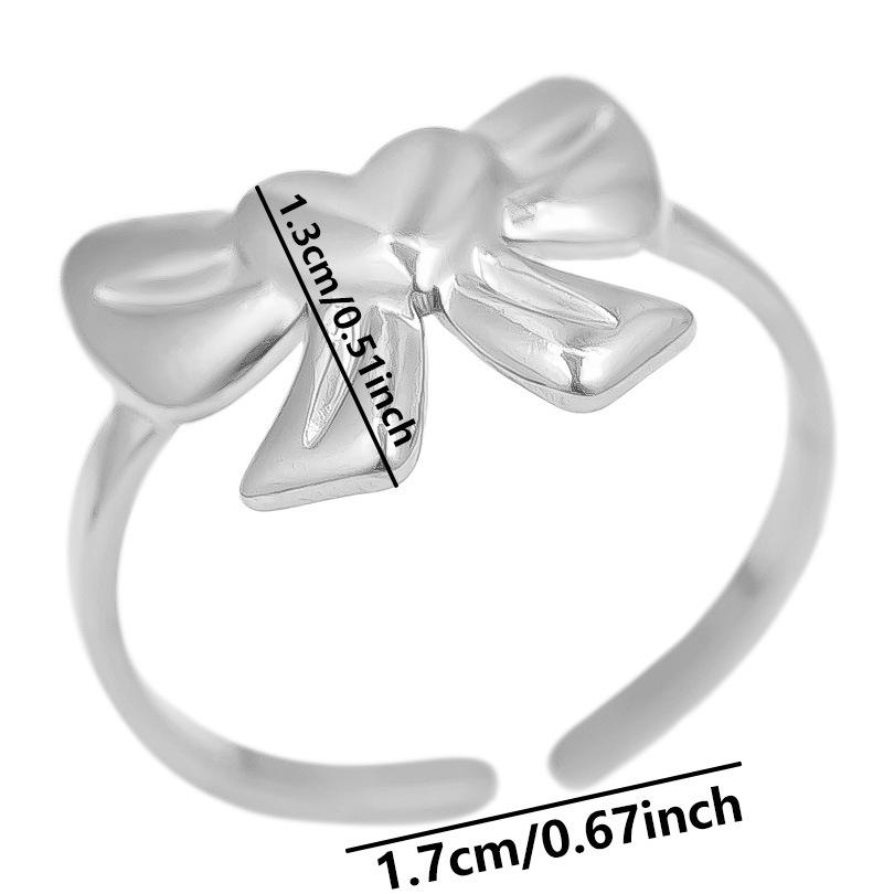

Регулируемое кольцо-бабочка из нержавеющей стали 304 - Стильный европейский и американский дизайн для женщин