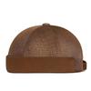 Unisex Mesh Brimless Docker Hat with Adjustable Rolled Cuff - Retro Hip-Hop Sailor Style for Casual Outdoor Streetwear