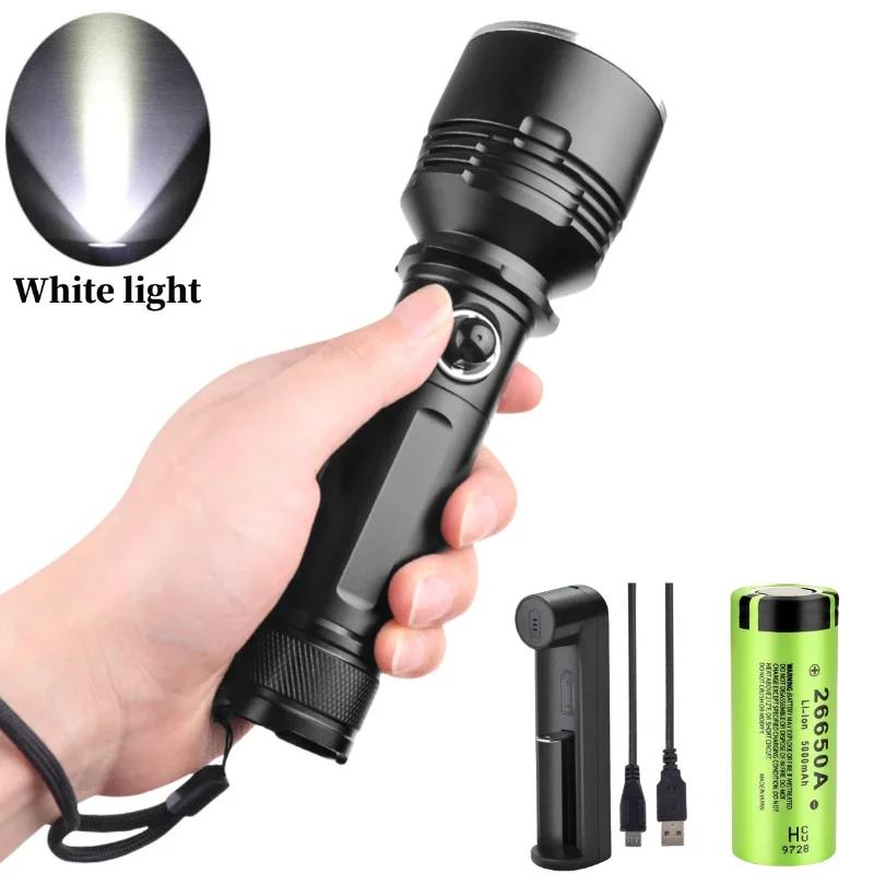 High Power XHP70 Led Diving Flashlight Professional Dive Lantern IPX8 Waterproof Underwater Torch Fishing Lamp with Hand Rope