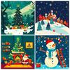 12 Christmas Tree-Themed Material Paper Tearable Decorative Handbook Christmas Day Celebration Gift Wrapping Paper Collage