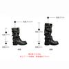 Su Yinyin, the Same Spice Girl Pant Tube Boots, Thick-soled Heightened Medium Tube Belt Buckle, Western Knight Boots, Black Stacking Boots for Women