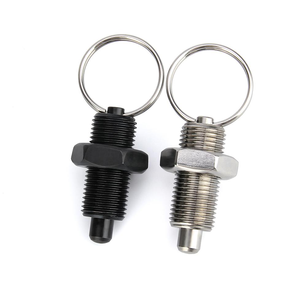 Factory Outlet M8/10/12/16/20mm Stainless Steel/ Carbon Steel Retractable Index Plungers Pull Ring Locating Pins With Lock Nuts