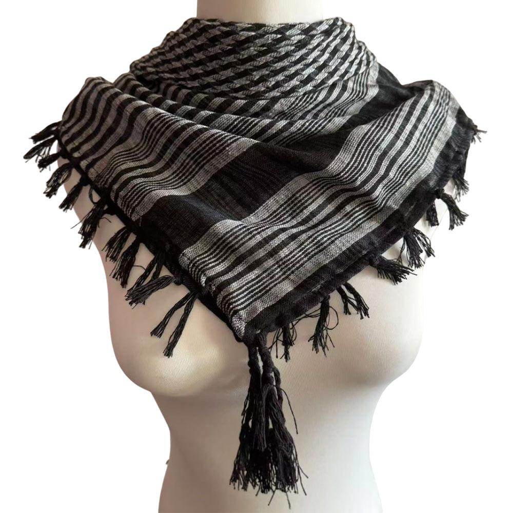 Large Size Arab Shemagh with Tassel Headscarf New Keffiyeh Scarf  Outdoor Activities F