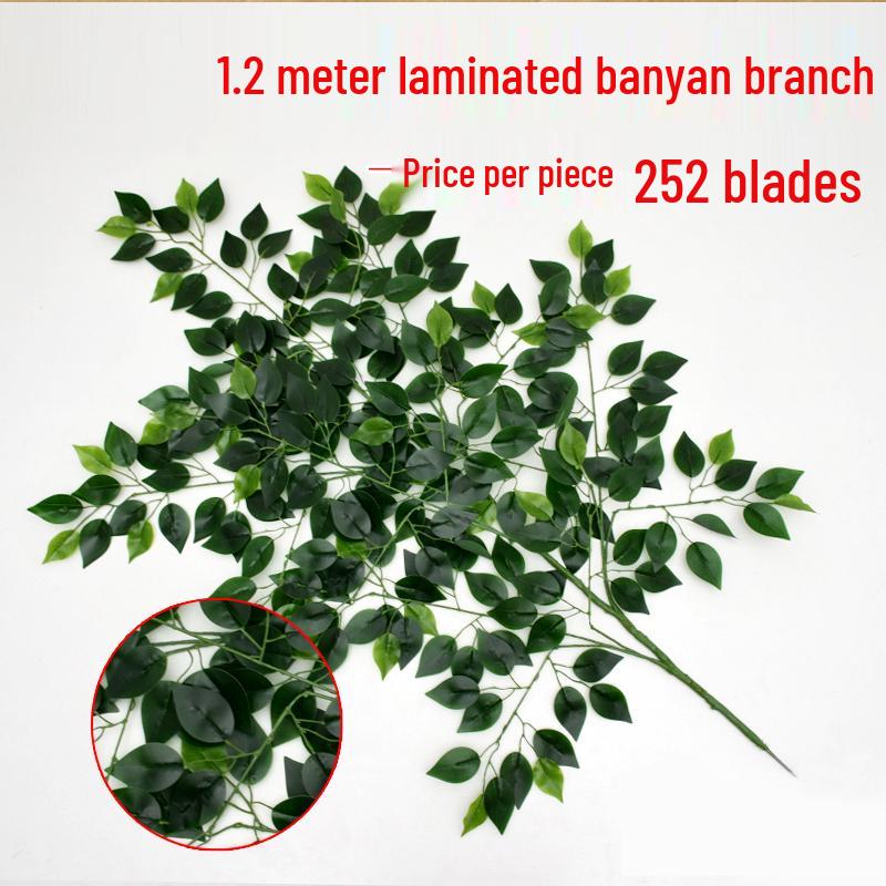 Mossy Fig Tree Leaves - Laminated Plastic Decoration Branches