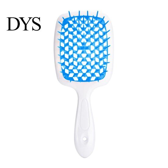 Ergonomic Grip Hair Brush Detangling Hollow Handle Scalp Massage Women Girls Wet Mesh Design Dry Long Curly Fluffy Styling Comb Hairdressing Tool And