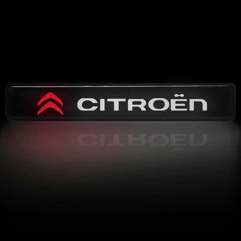 Car Front Hood Grille Emblem LED Light Grill Decorative Light Car Styling For Citroen C1 C2 C3 C4 C5 C6 C8 C4L DS3 DS4 DS5LS DS6 aos123