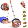 Nut Gatherer Large Cage Walnut Picker Upper Roller Nut Collector with 2 Dumping Methods for Pinecones Sweet Gumballs Golf Balls