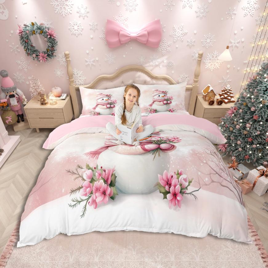 Homewish Black Angle Girls Duvet Cover SetMerry Xmas Bedding SetHappy New Year Bed Set For Princess Teens