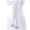 Slim Elastic Pu High Waist Belt Women Women's Girdle Style Chain Elastic Bow Knot Straps Black Punk Gothic Wide Belt Corsets