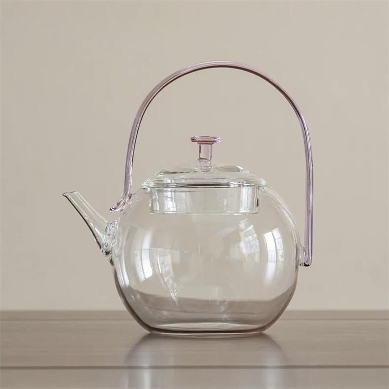 700ML Exquisite Heat Resistant High Borosilicate Glass Teapot Household Brewing Herbal Green Tea Pot Tea Maker Kungfu Tea Set