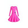 Long Sleeve Latin Dance Dress Glossy Latin Performance Costume  Competition