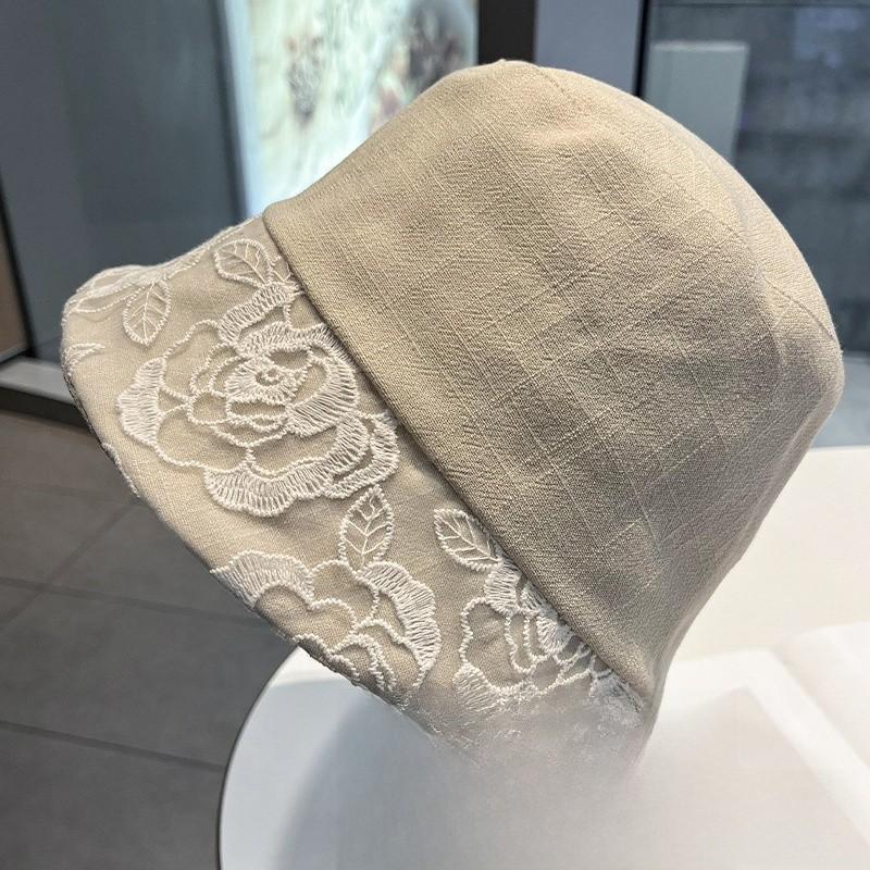 Women Sun Protection Bucket Hat With Lace And Linen For Summer Outdoors