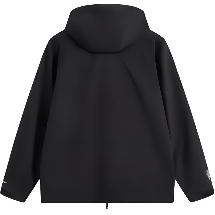 Li Ning Outdoor Series Sports Casual Simple Hooded Zipper Warm Jacket Unisex Jacket Black AEMU041-6