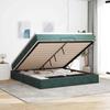 VidaXL Ottoman Bed Frame with Dark Green Mattress 180x200 Cm Velvet 3311204