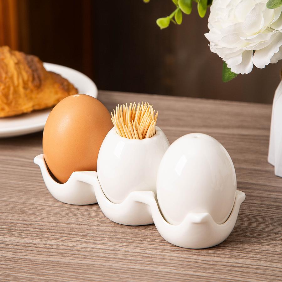 New Egg-Shaped Ceramic Spice Jar Seasoning Container Kitchen Restaurant Salt Pepper Sugar Jar