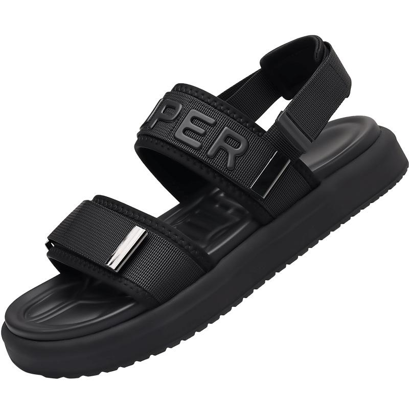 2025 high-end luxury brand sandals men's summer fashion wear cool slippers trendy deodorant non-slip thick-soled beach shoes