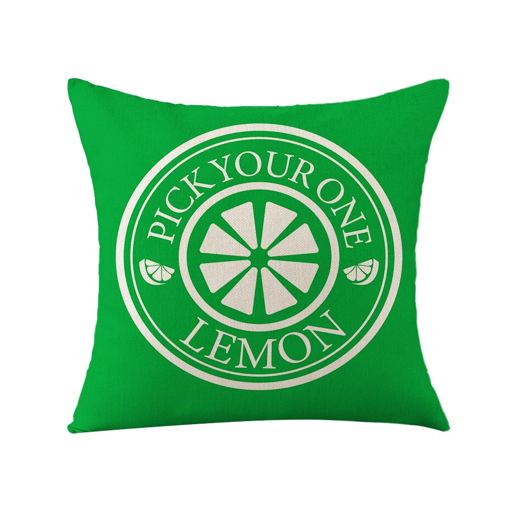 Lemon Print Pillow Cover Nordic Polyester Cartoon Print Home Cushion Cover Living Room Cushion Cover