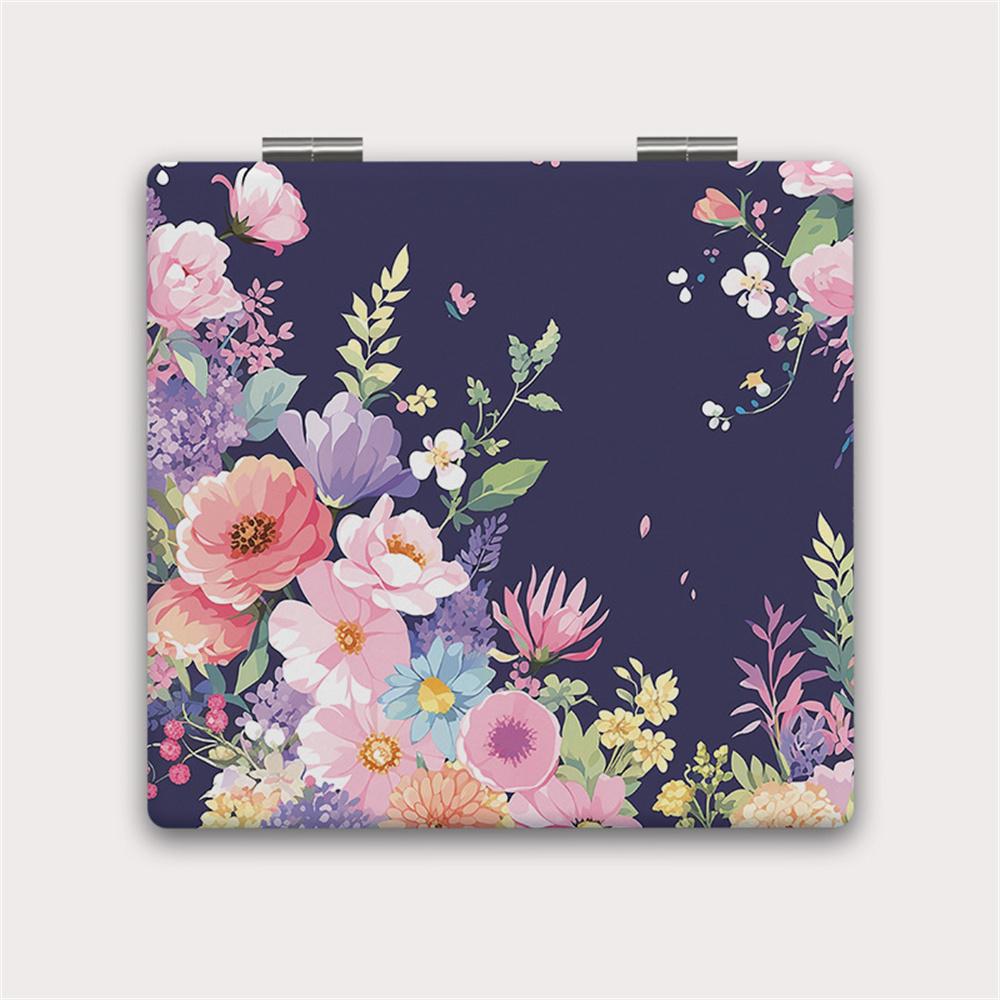 Smink Hand Stående Bärbar Liten Spegel Vikbar Kosmetikverktyg Bärbar Dubbelsidig Vikbar Sminkspegel Fjäril Fyrkantig