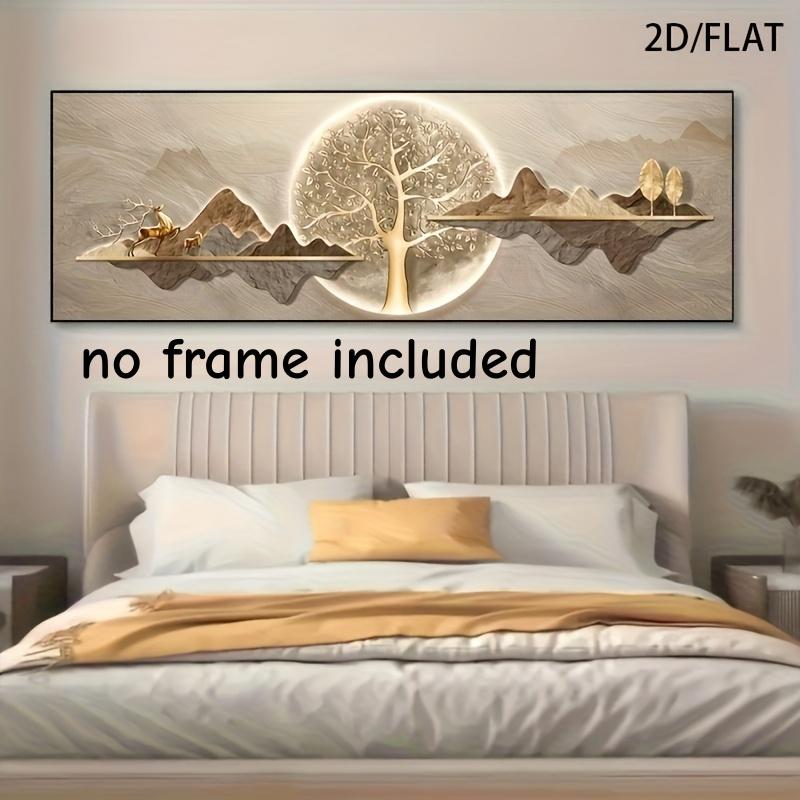 1 nordischer High-End-moderner minimalistischer Stil Wanddekoration, goldener Mondhintergrund, luxuriöse Kunst-Hintergrundwandmalerei von Tierberg