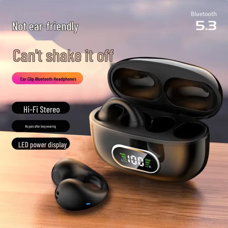Xingfengdun T21 Ear-Clip Bluetooth 5.3 True Wireless Earphones with LED Display