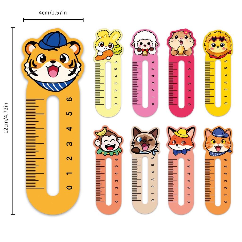 30-Pack Cute Sheep Cartoon Ruler Bookmarks for Notebooks