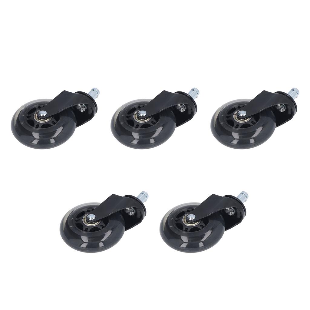 5 Pcs Chair Rotate Wheel 3in 360 Degree Noise   Scratch Resistant Straight Chair Caster for