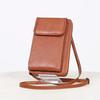Retro kožená crossbody taška na telefon s peněženkou pro ženy Klopa Zip Kapsa na mince Držák na karty Malá taška přes rameno Vysoká kvalita